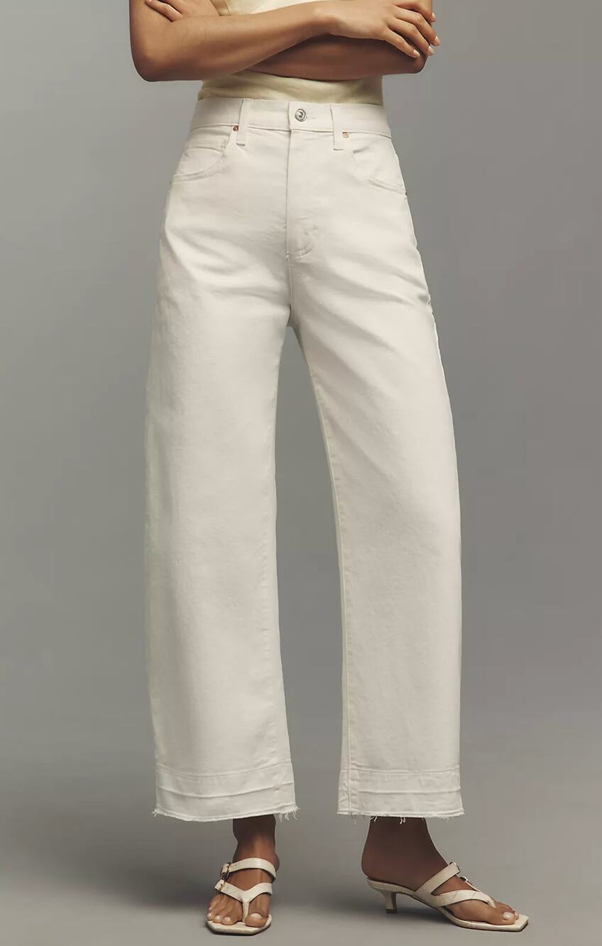 PAIGE Arellia High-Rise Ankle Jeans White US 24